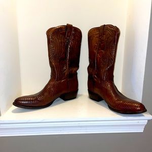 Dan Post 2351 Men’s Lizard Western Boot Antique Tan